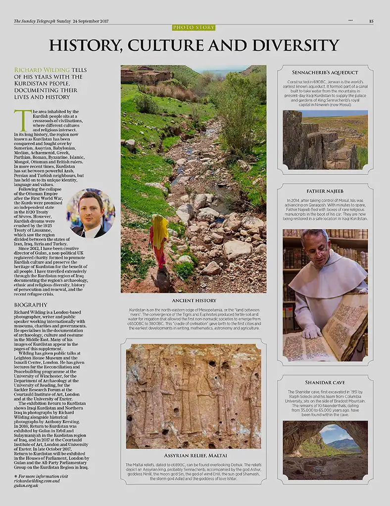 Richard Wilding, Kurdistan Supplement, Sunday Telegraph, 2017